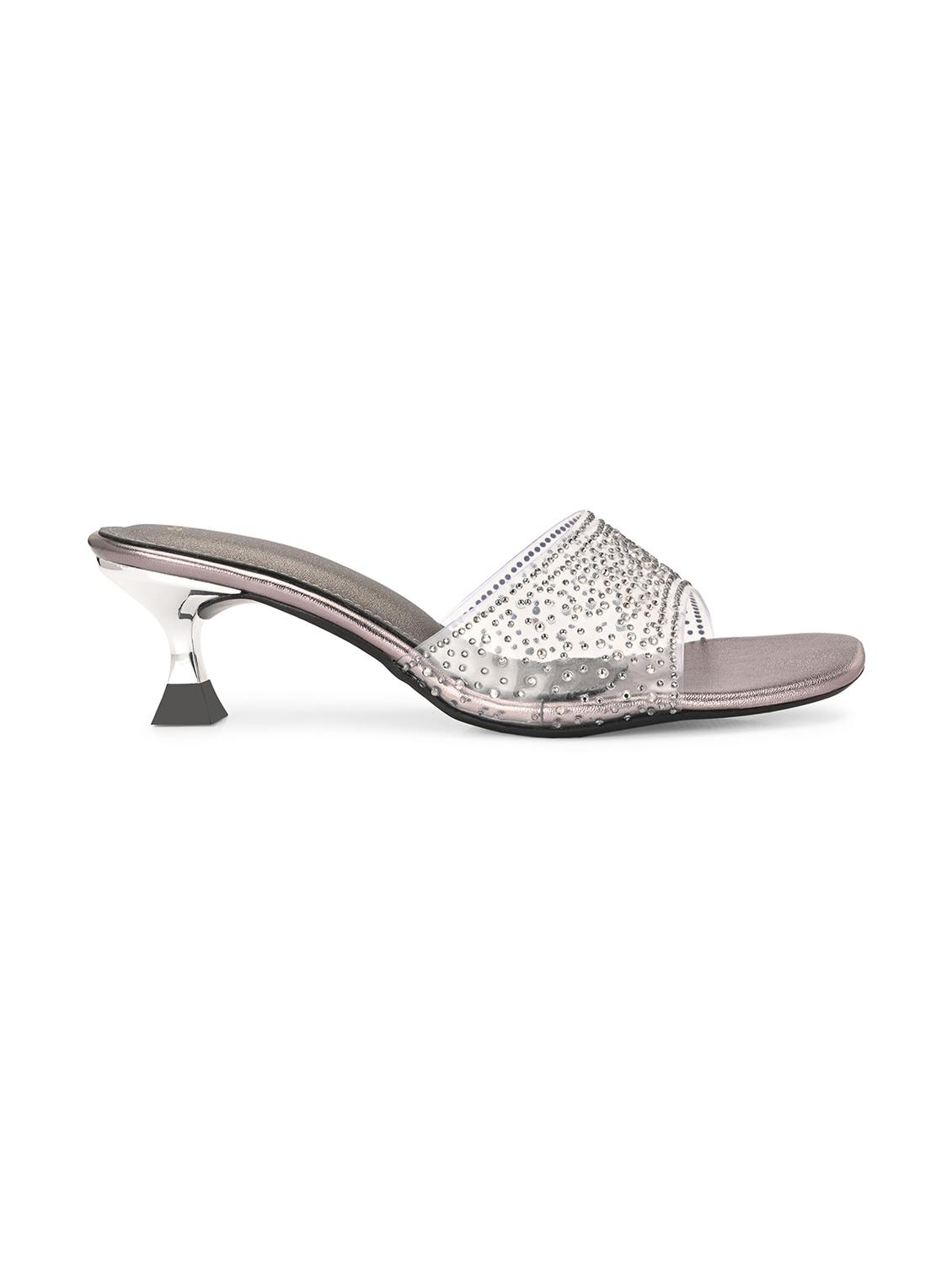 women grey embellished sandal - 21844104 - Standard Image - 3