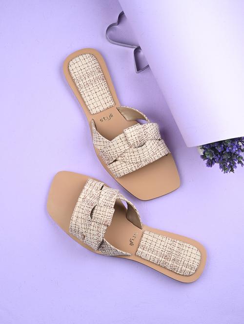 women beige slip on flats - 21844118 -  Standard Image - 0