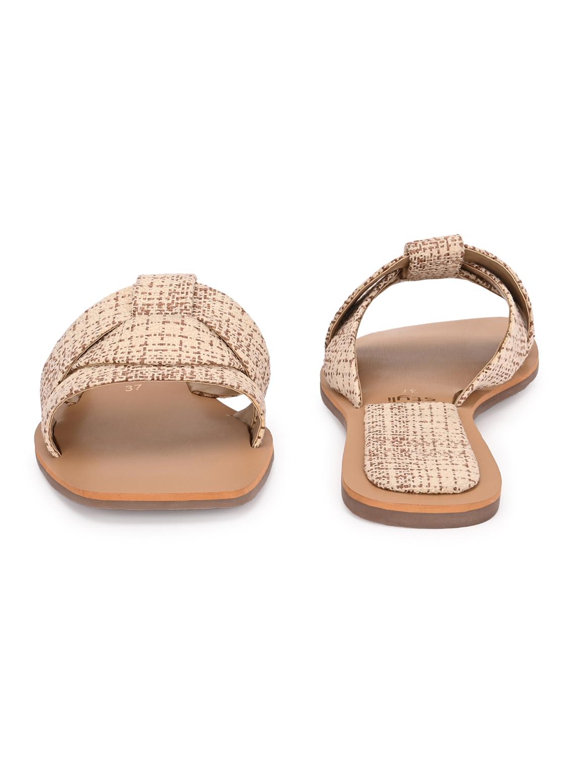women beige slip on flats - 21844118 - Standard Image - 3