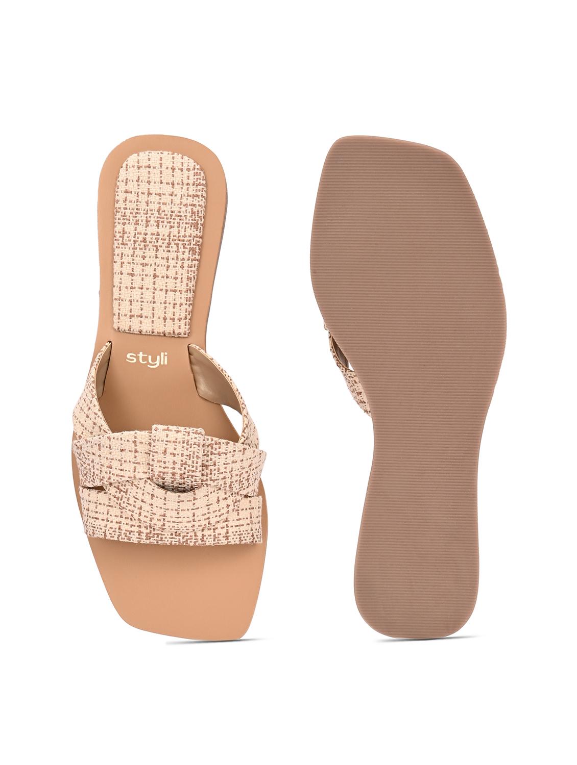 women beige slip on flats - 21844118 - Standard Image - 5