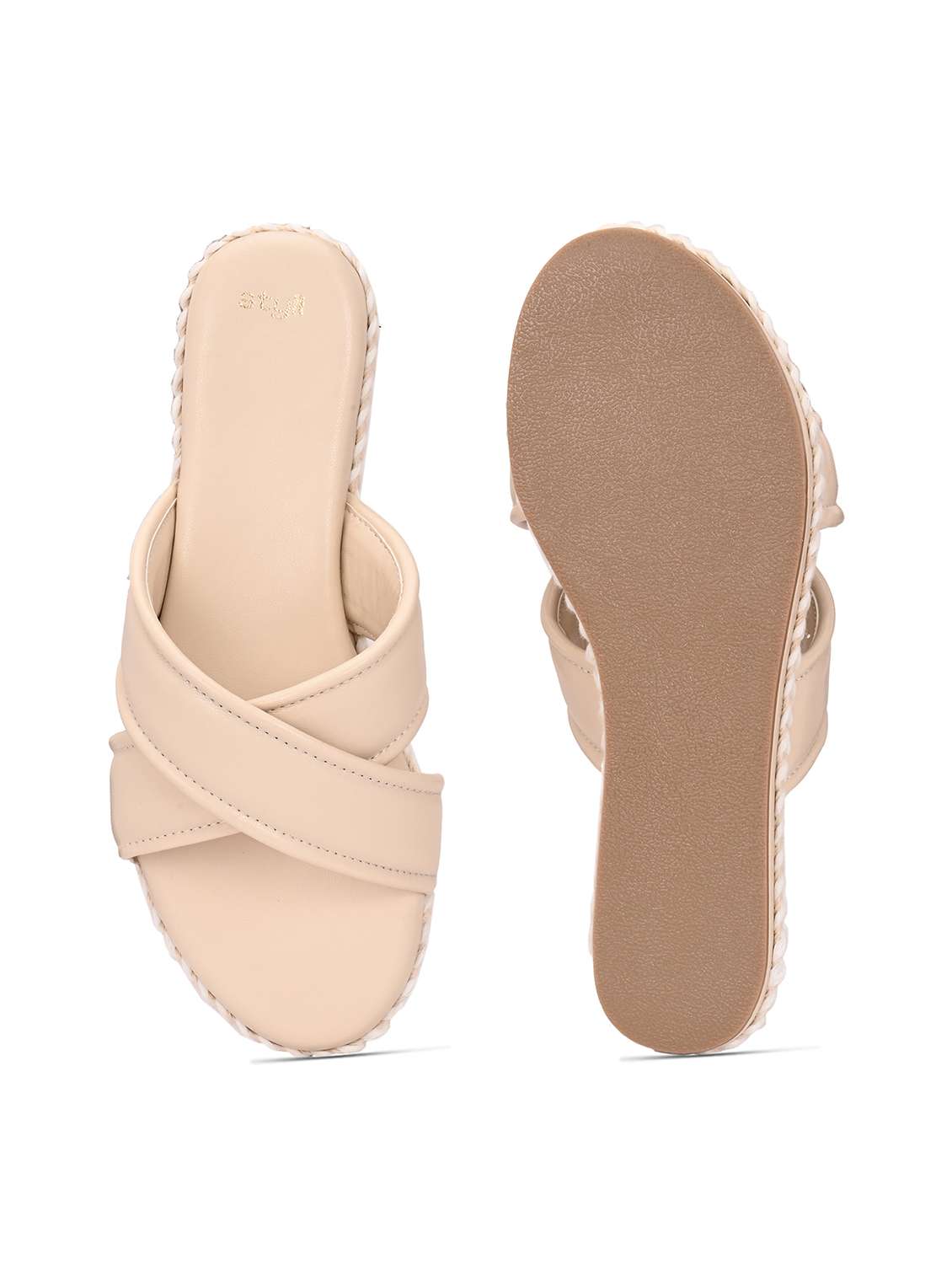 women off white slip on flats  - 21844122 -  Standard Image - 5