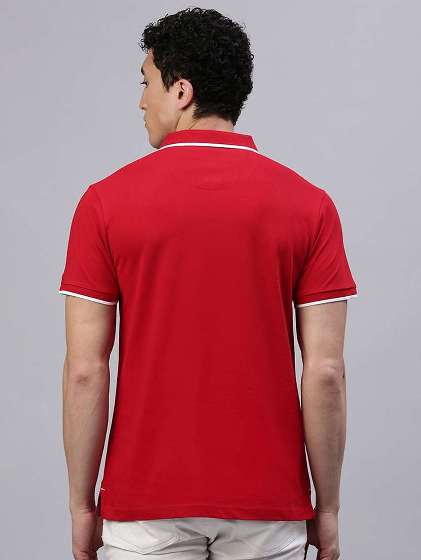 men printed short sleeve slim fit polo t-shirt - 21844297 -  Standard Image - 3