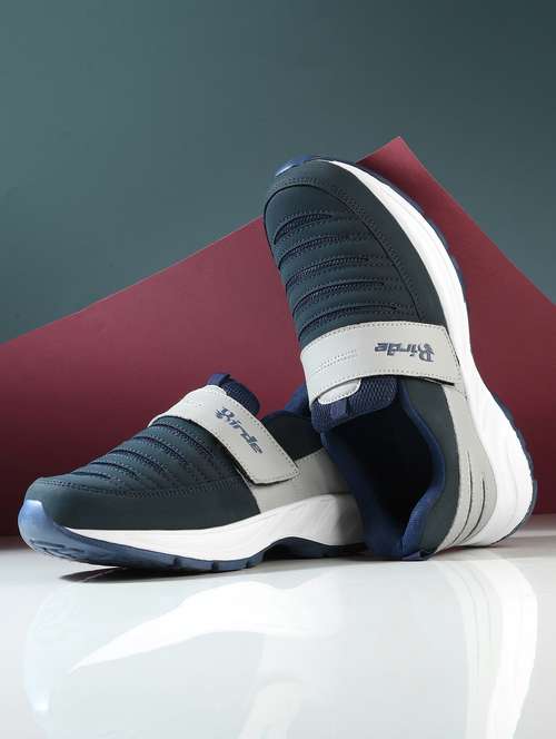 women navy blue slip on sports shoe