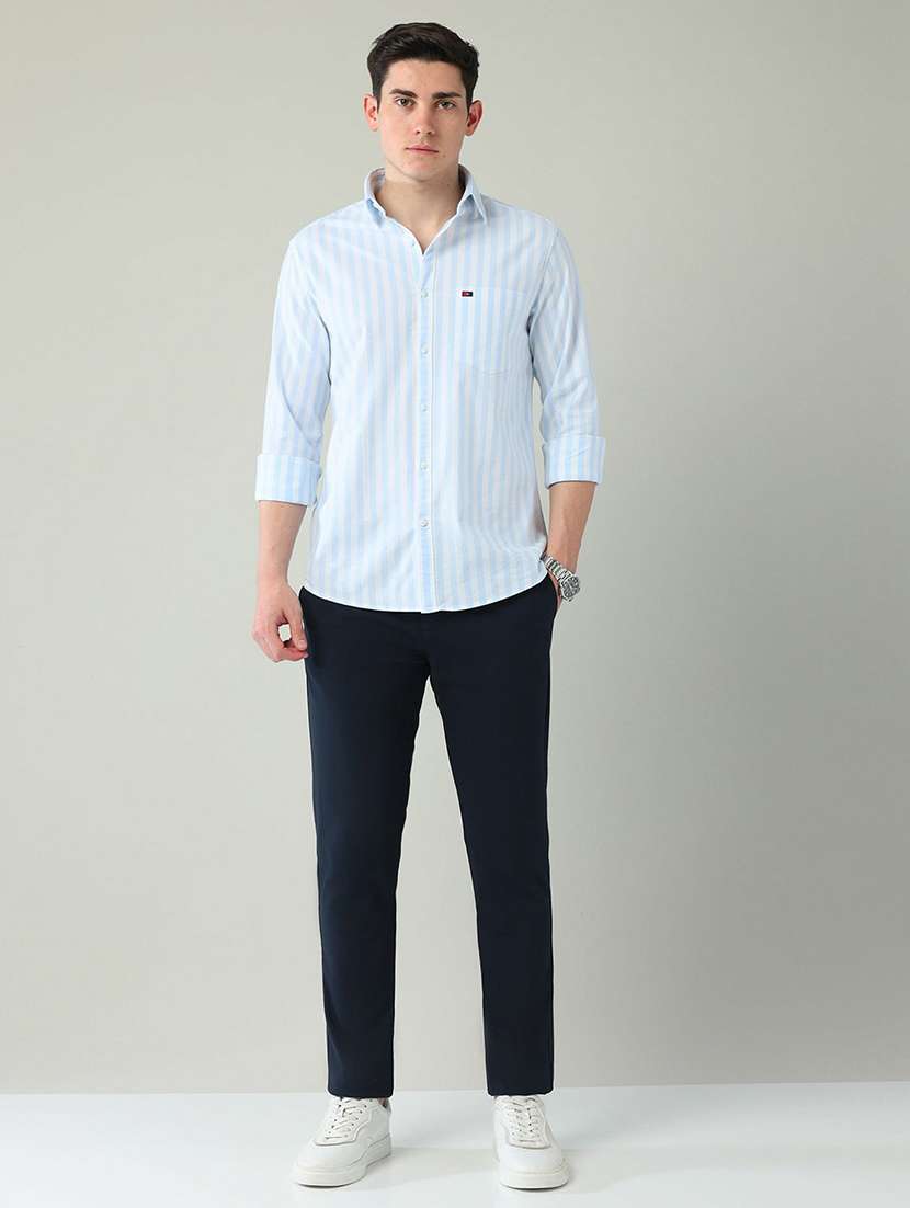 men striped long sleeve slim fit casual shirt - 21844454 -  Standard Image - 5