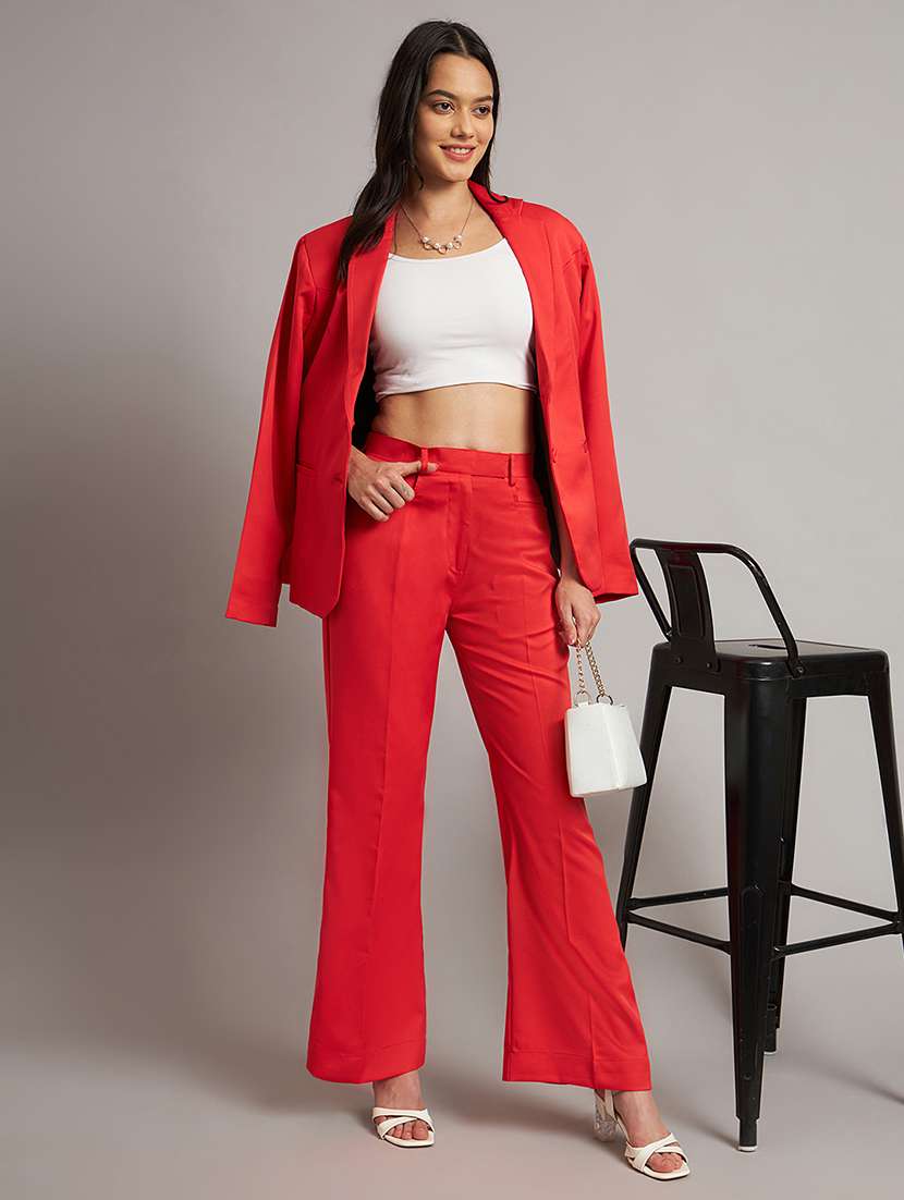 women solid long sleeves single breasted blazer - 21844468 - Standard Image - 5