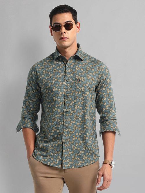 men floral  long sleeve slim fit casual shirt - 21844517 -  Standard Image - 0