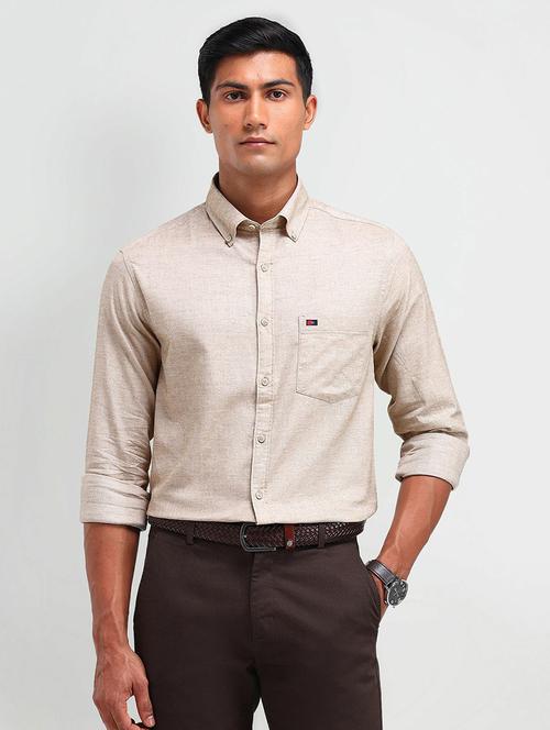men solid long sleeve slim fit casual shirt - 21844524 -  Standard Image - 0