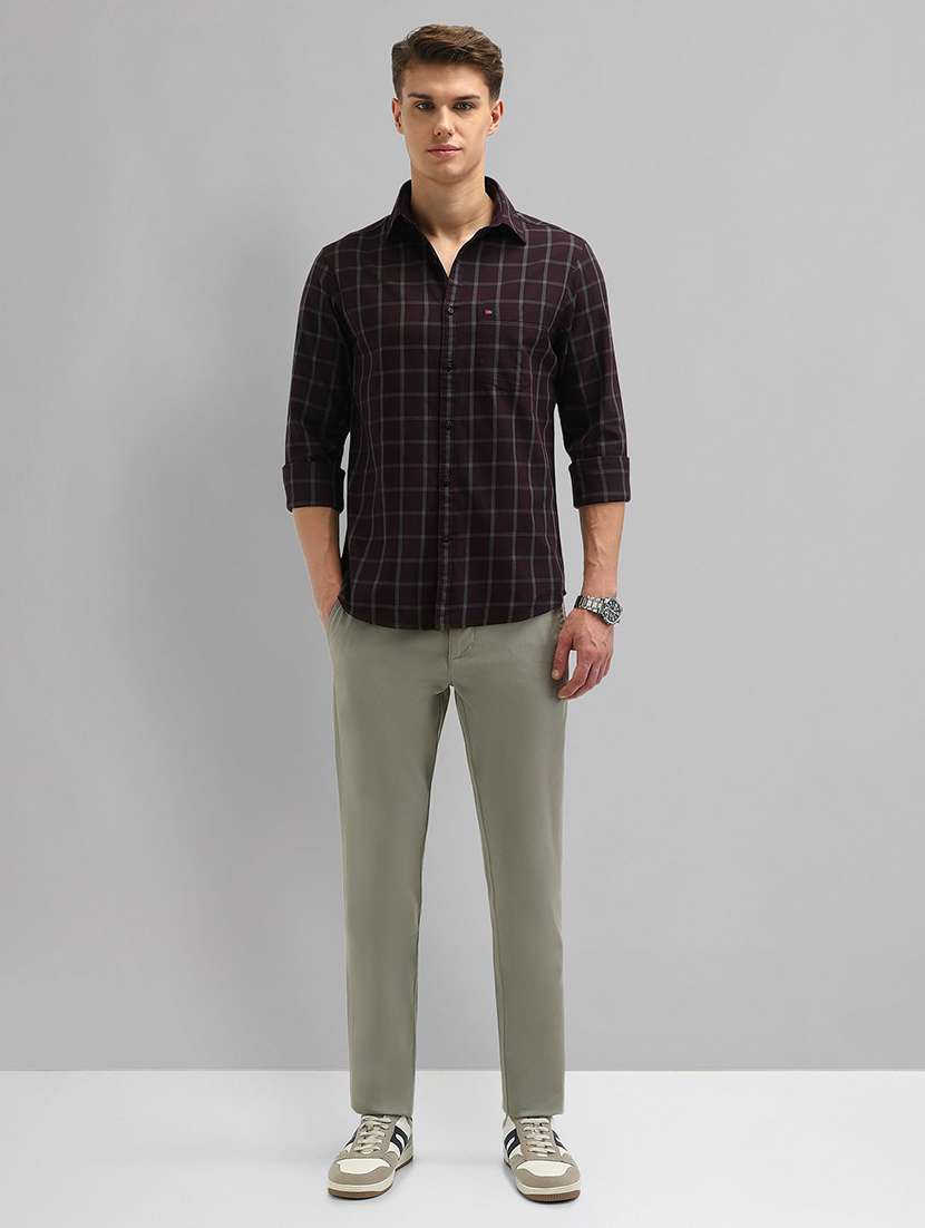 men checkered long sleeve slim fit casual shirt - 21844553 -  Standard Image - 5