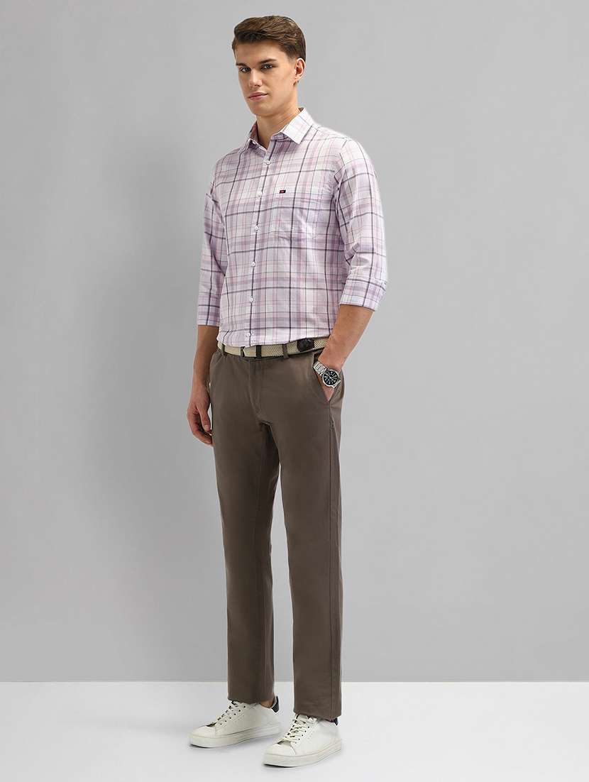 men checkered long sleeve slim fit casual shirt - 21844558 - Standard Image - 5