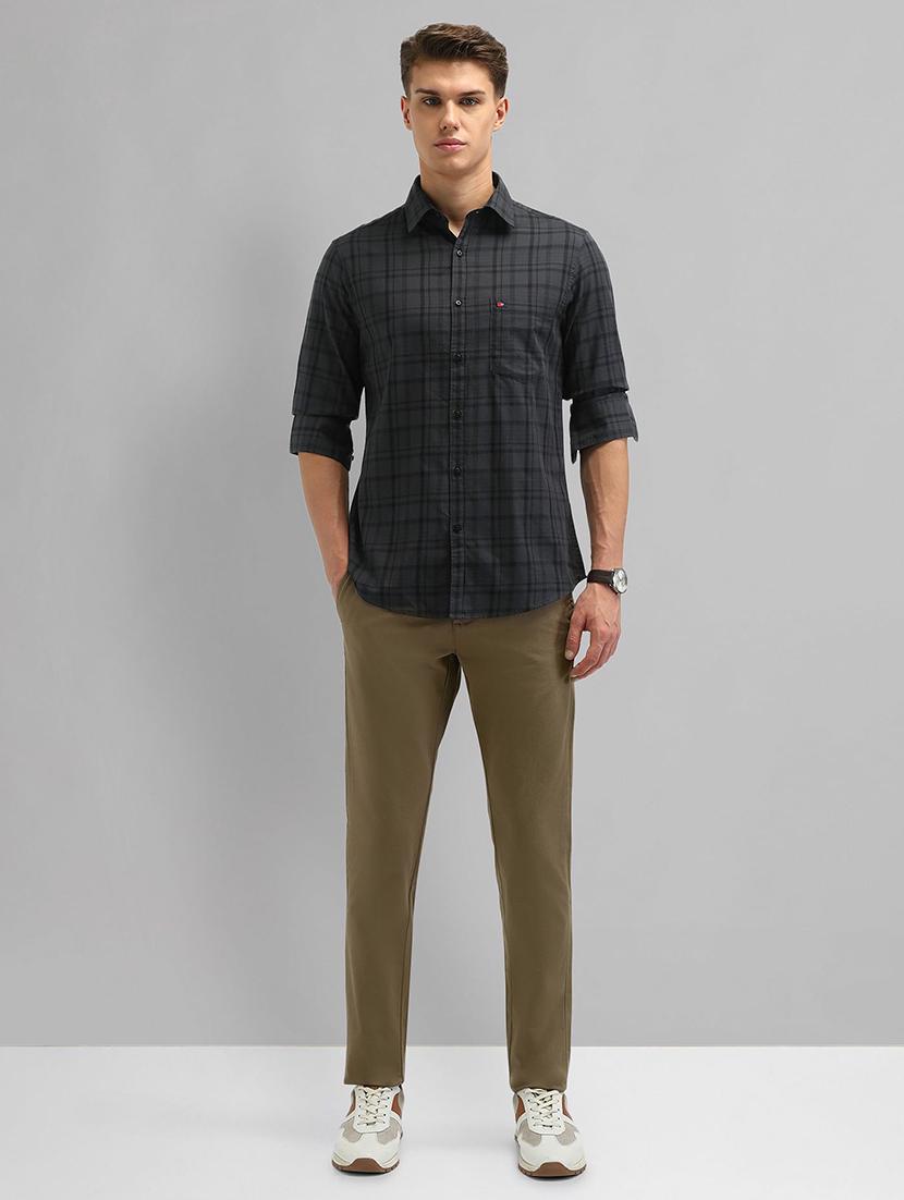 men checkered long sleeve slim fit casual shirt - 21844559 - Standard Image - 5