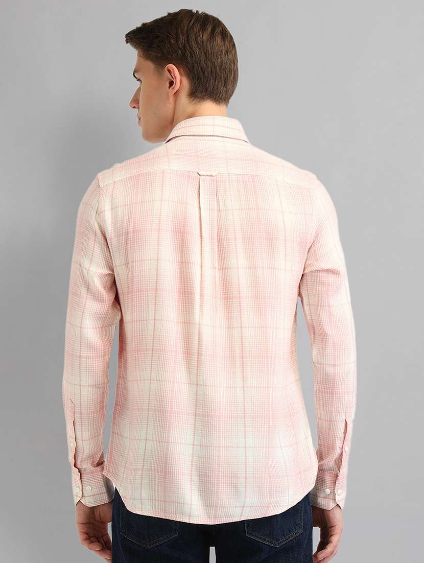 men checkered long sleeve slim fit casual shirt - 21844570 -  Standard Image - 3