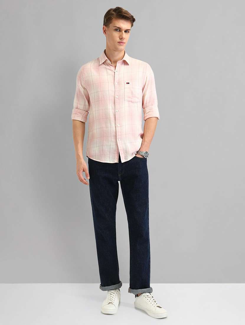 men checkered long sleeve slim fit casual shirt - 21844570 -  Standard Image - 5