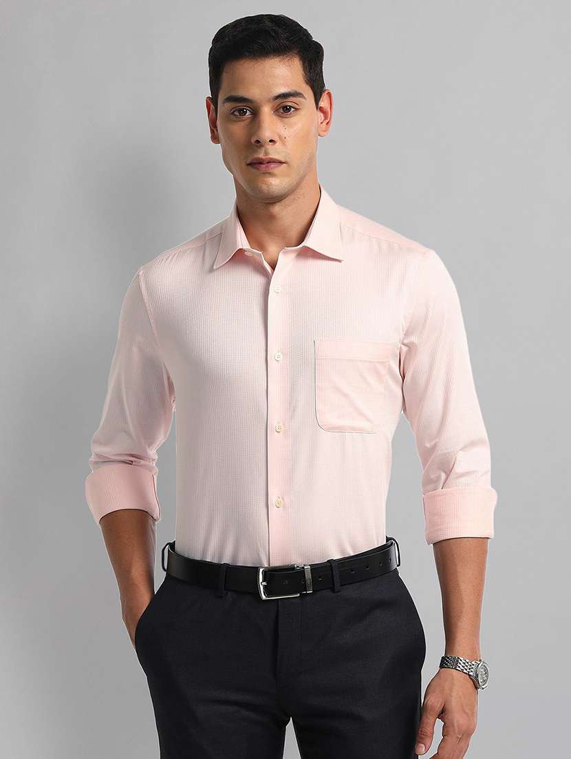 men solid long sleeve regular fit formal shirt - 21844585 -  Zoom Image - 0