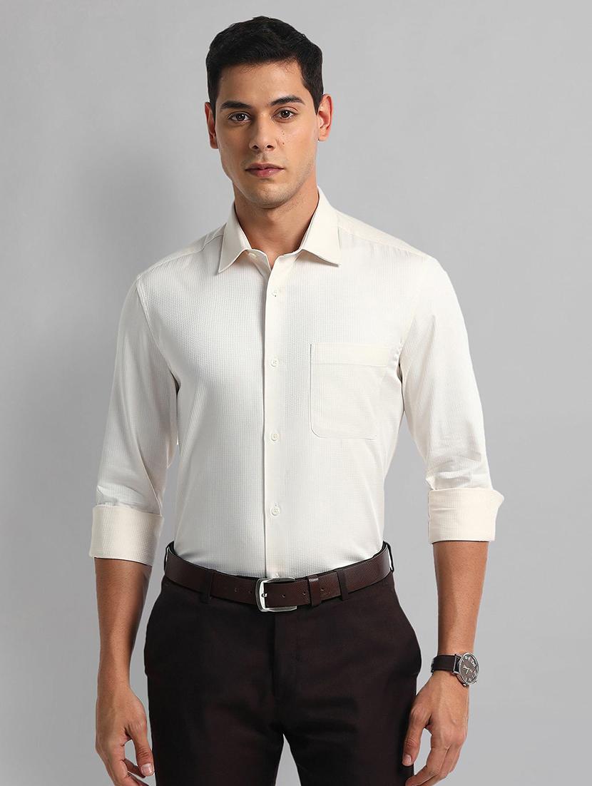 men solid long sleeve regular fit formal shirt - 21844594 - Zoom Image - 0