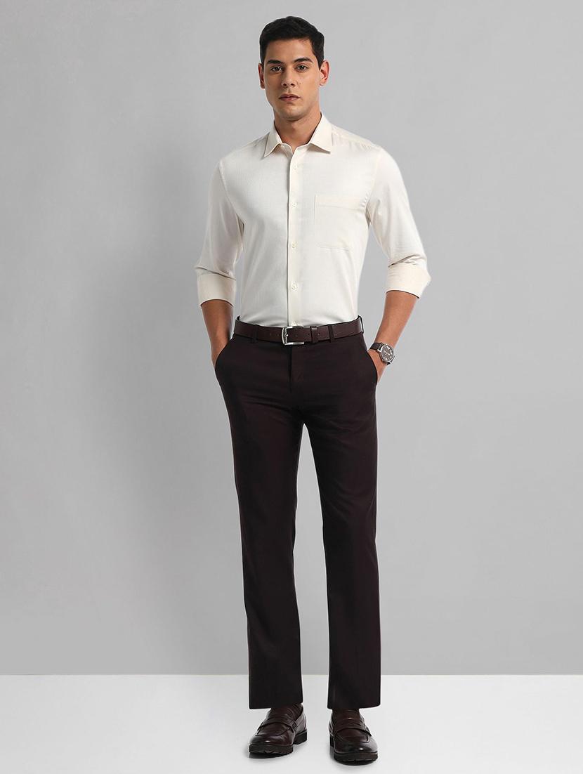 men solid long sleeve regular fit formal shirt - 21844594 - Standard Image - 5