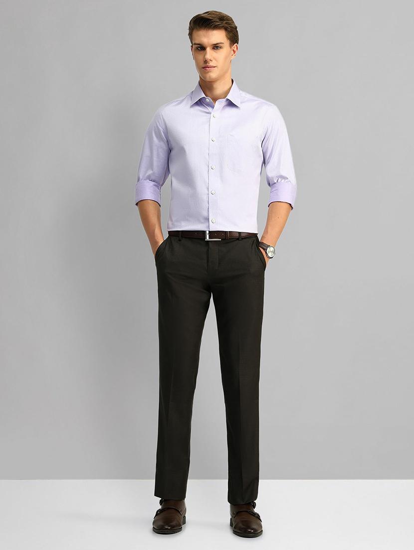 men solid long sleeve regular fit formal shirt - 21844602 - Standard Image - 5