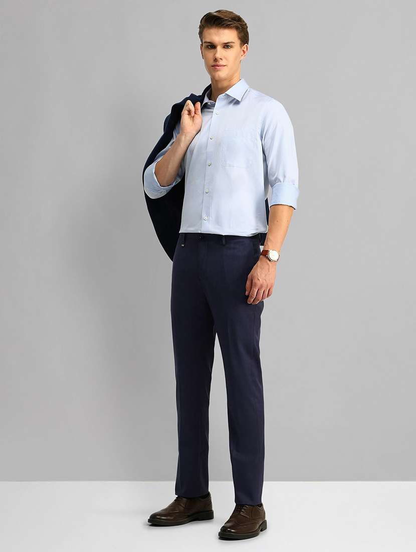 men solid long sleeve regular fit formal shirt - 21844604 - Standard Image - 5