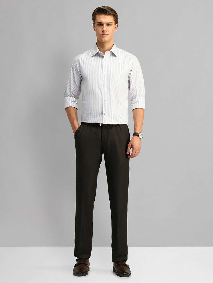 men striped long sleeve regular fit formal shirt - 21844610 - Standard Image - 3