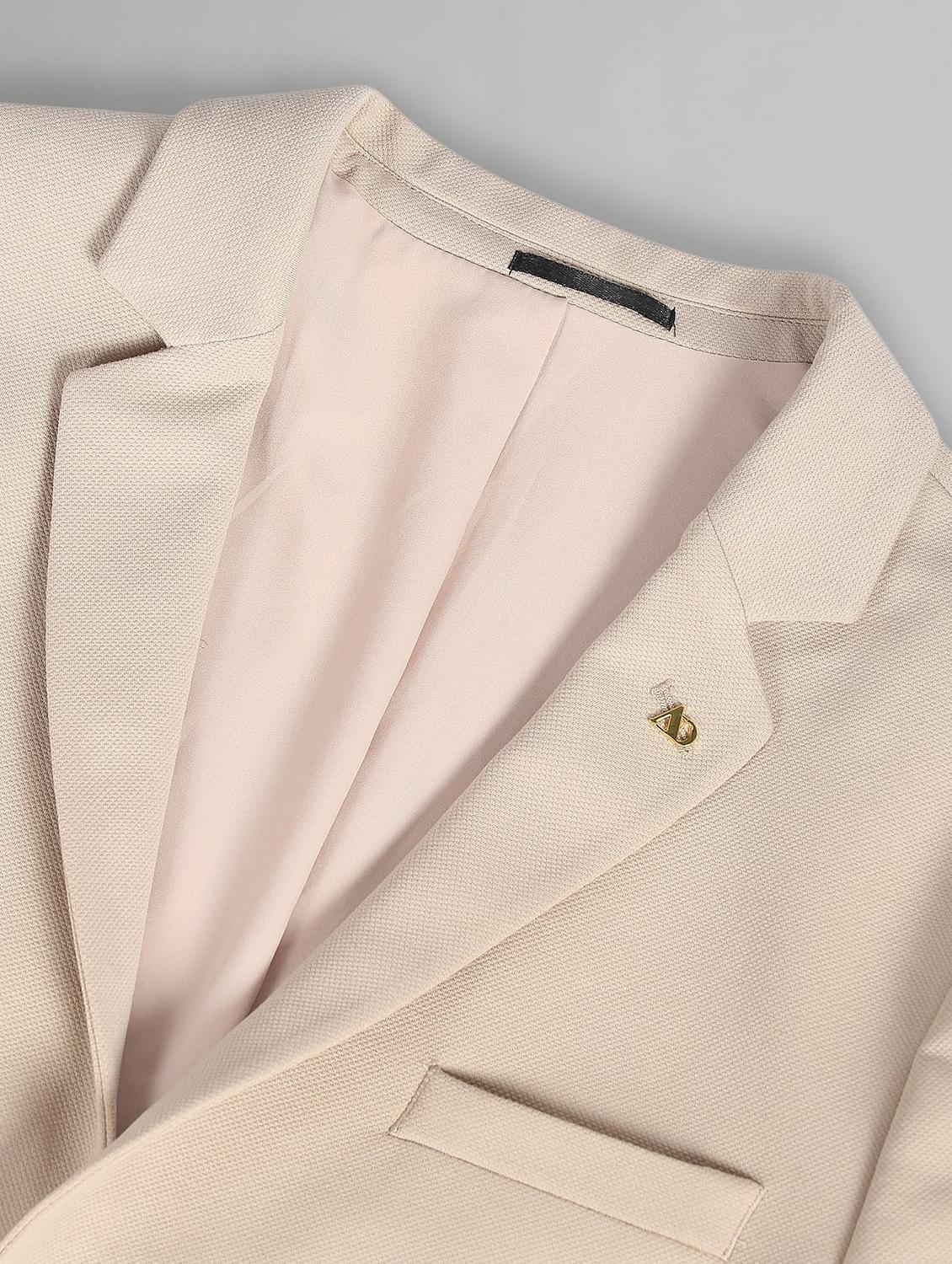 men lapel collar single breasted formal blazer - 21844677 - Standard Image - 3