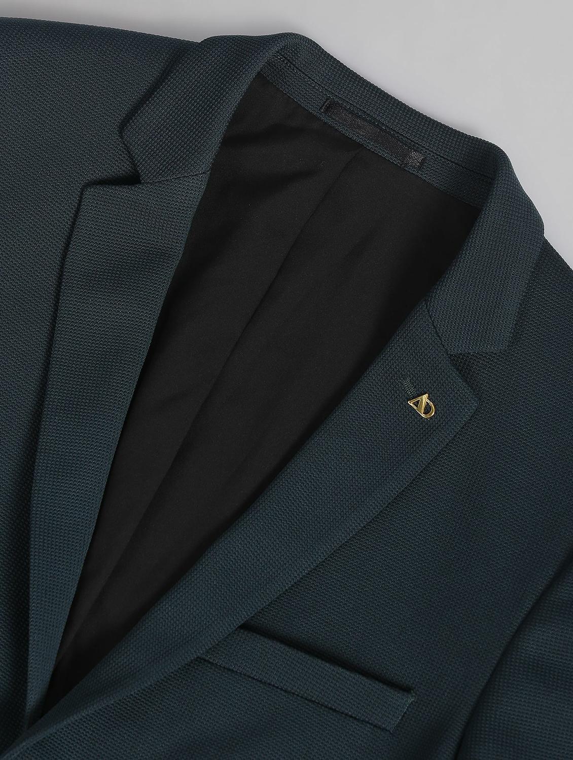 men lapel collar single breasted formal blazer - 21844678 - Standard Image - 3