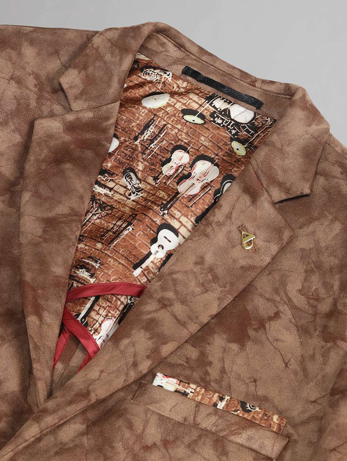 men lapel collar single breasted formal blazer - 21844686 -  Standard Image - 3