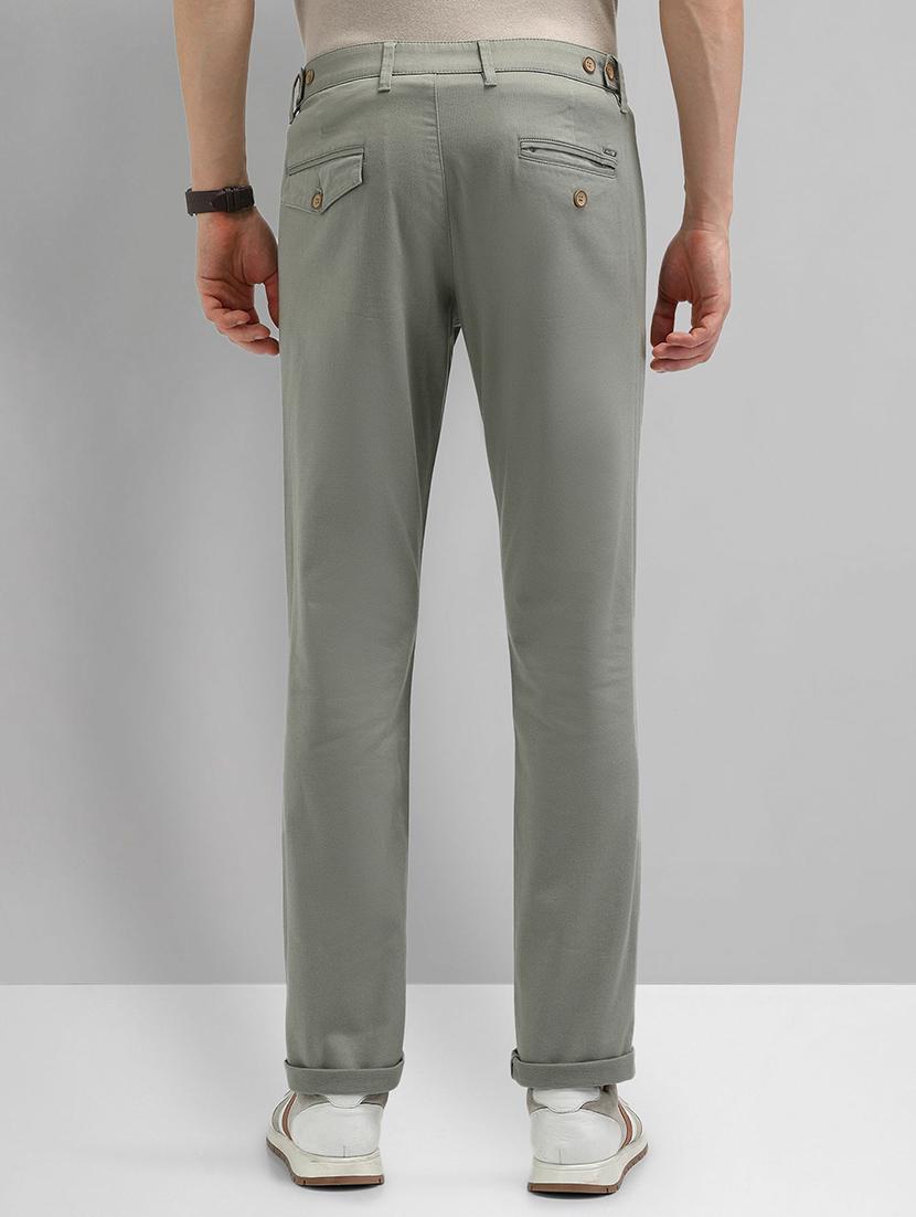 men solid mid rise chinos casual trouser - 21844753 - Standard Image - 3