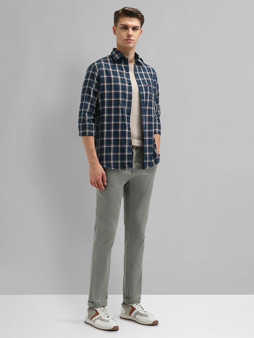 men solid mid rise chinos casual trouser - 21844753 - Standard Image - 5