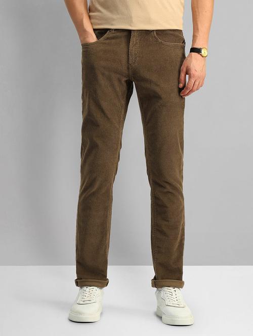 men solid mid rise chinos casual trouser - 21844754 - Standard Image - 0