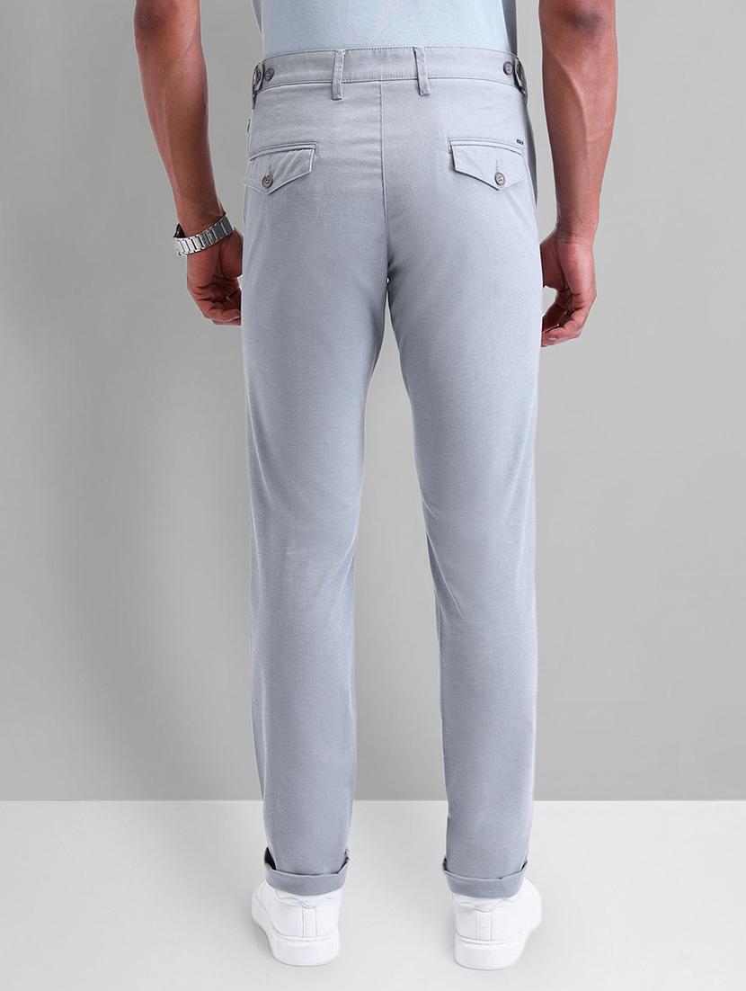 men mid rise slim fit chinos casual trouser - 21844755 - Standard Image - 3