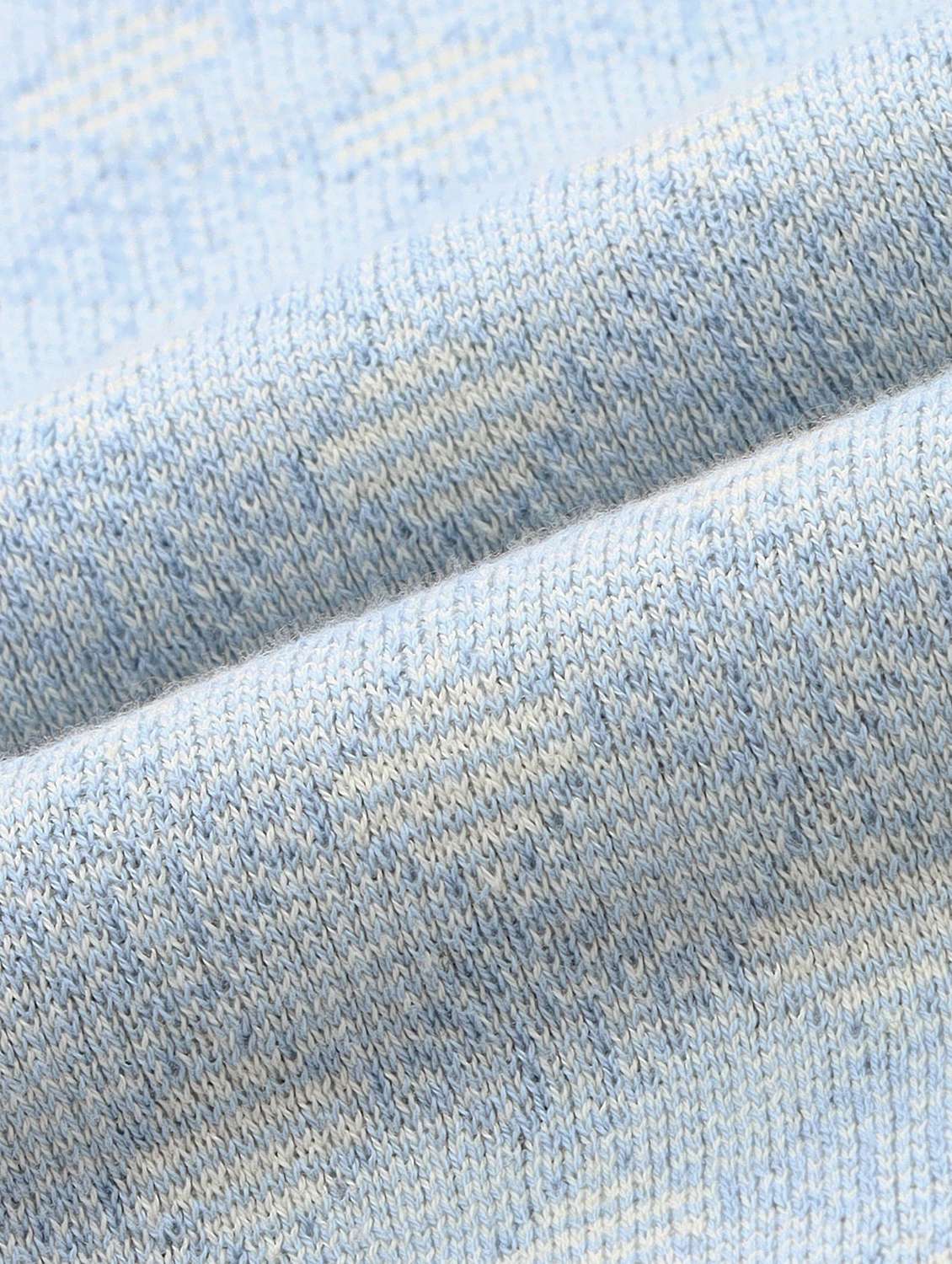 men light blue checked long sleeve regular fit pullover - 21844810 -  Standard Image - 3