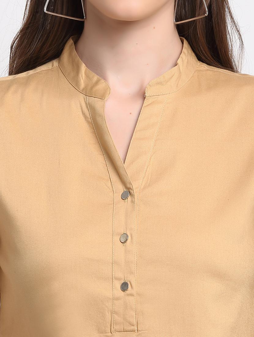 women solid roll-up sleeves regular top - 21844851 - Standard Image - 5