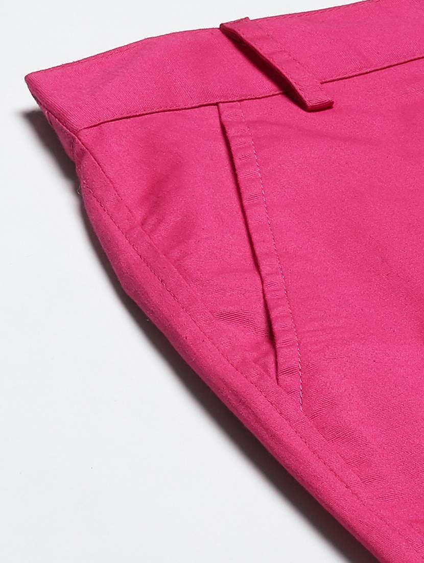 women solid high rise slim fit shorts - 21844866 -  Standard Image - 5