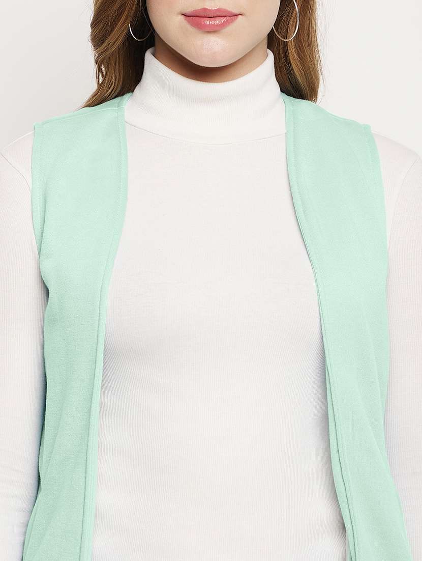 women solid sleeveless regular shrug - 21844872 - Standard Image - 5