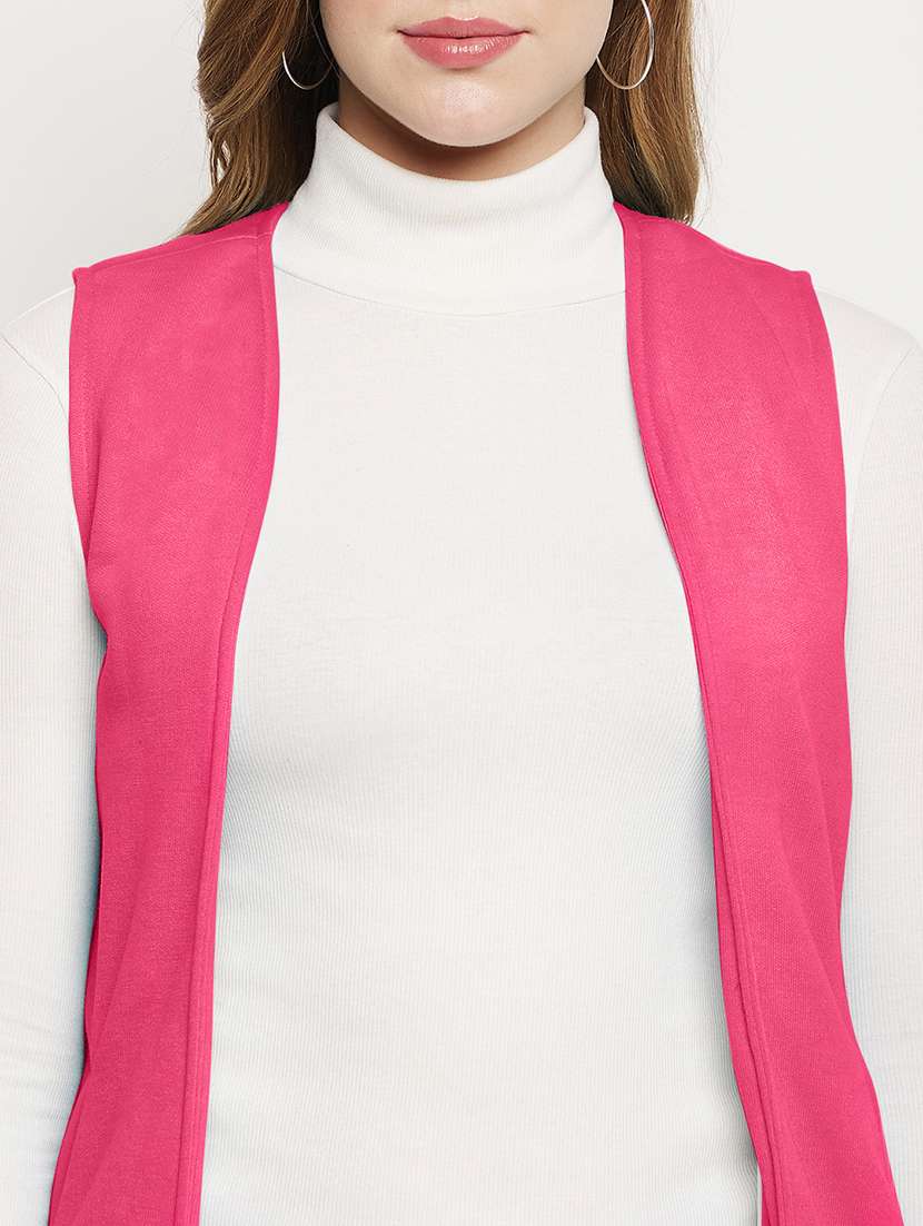 women solid sleeveless regular shrug - 21844873 - Standard Image - 5