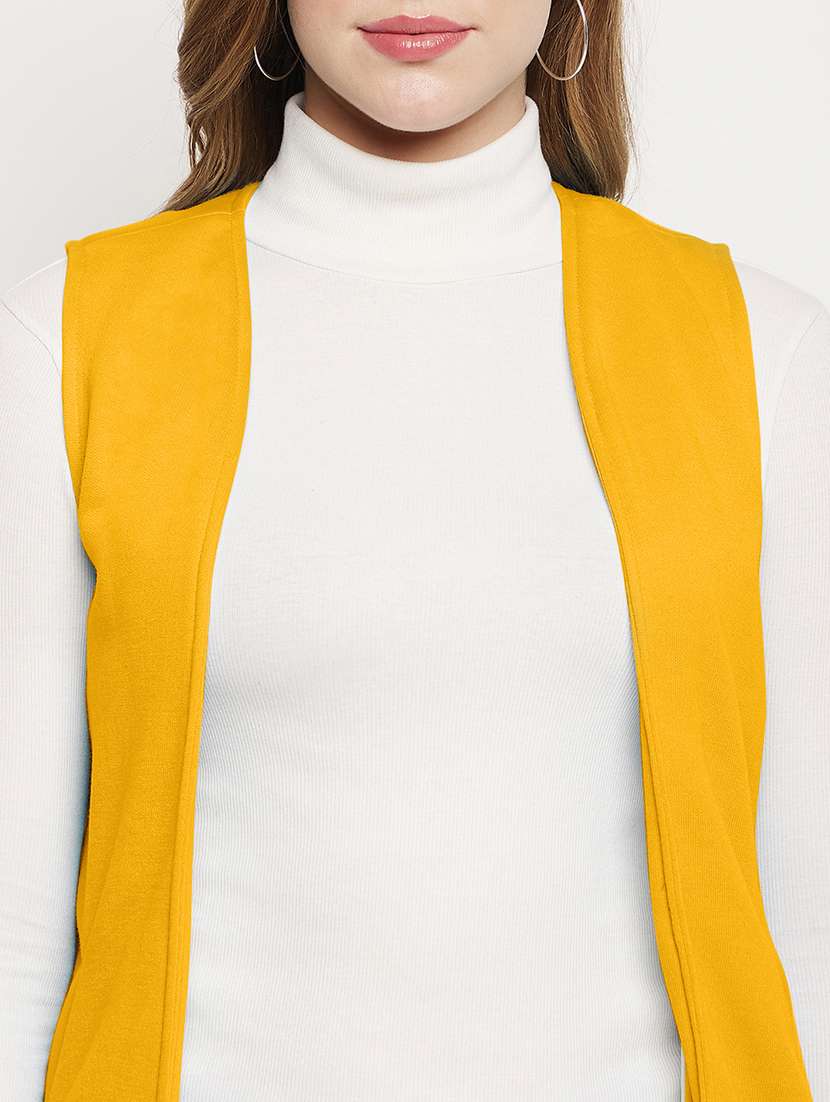 women solid sleeveless regular shrug - 21844874 - Standard Image - 5