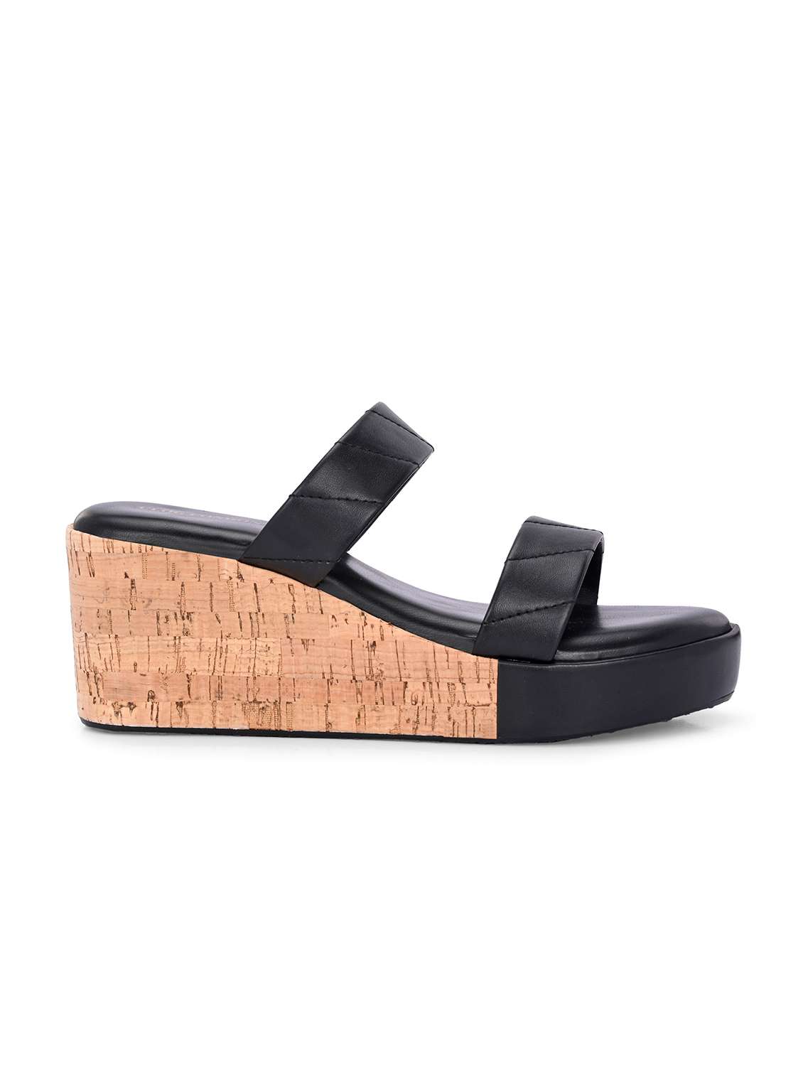 women black slip on wedge - 21845496 - Standard Image - 3