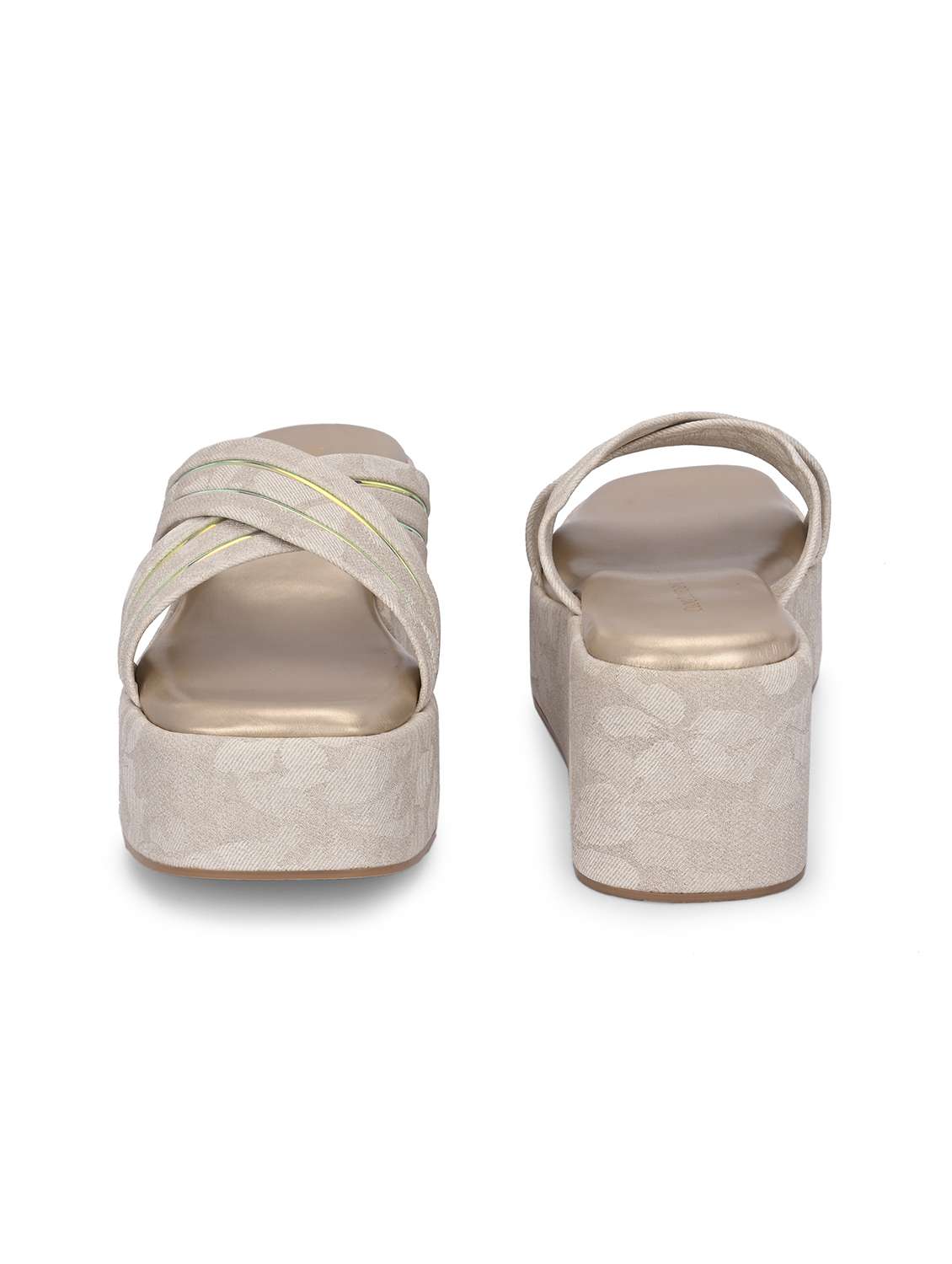 women beige slip on wedge - 21845500 -  Standard Image - 5