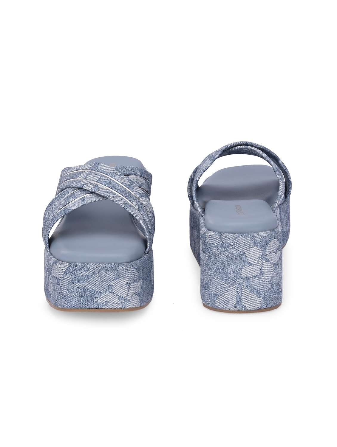 women blue slip on wedge - 21845501 -  Standard Image - 5