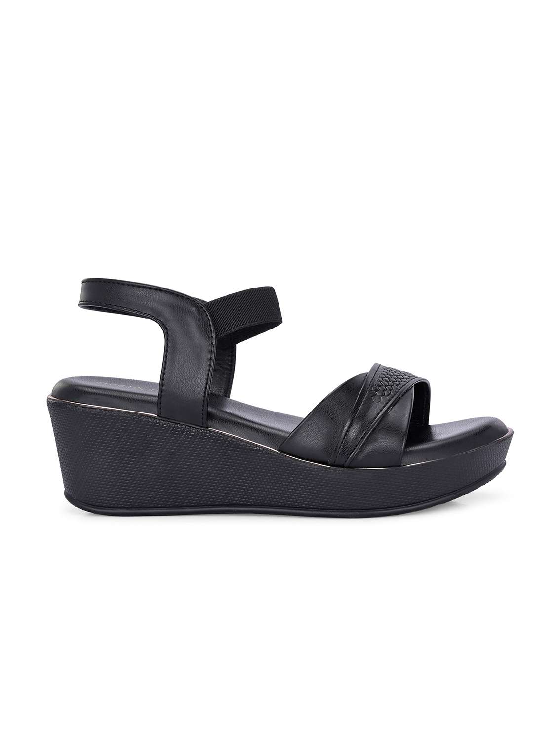 women black ankle strap wedge - 21845504 -  Standard Image - 3