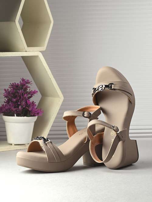 women grey ankle strap sandal - 21845511 - Standard Image - 0