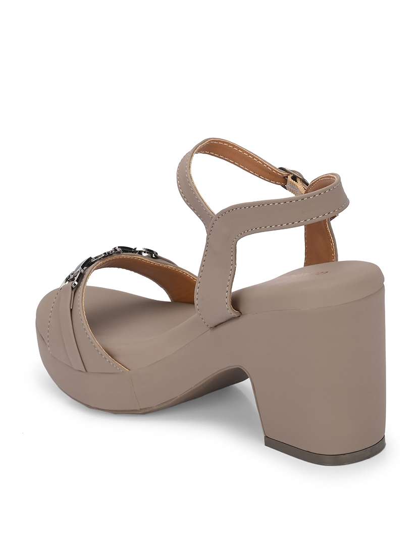 women grey ankle strap sandal - 21845511 - Standard Image - 3
