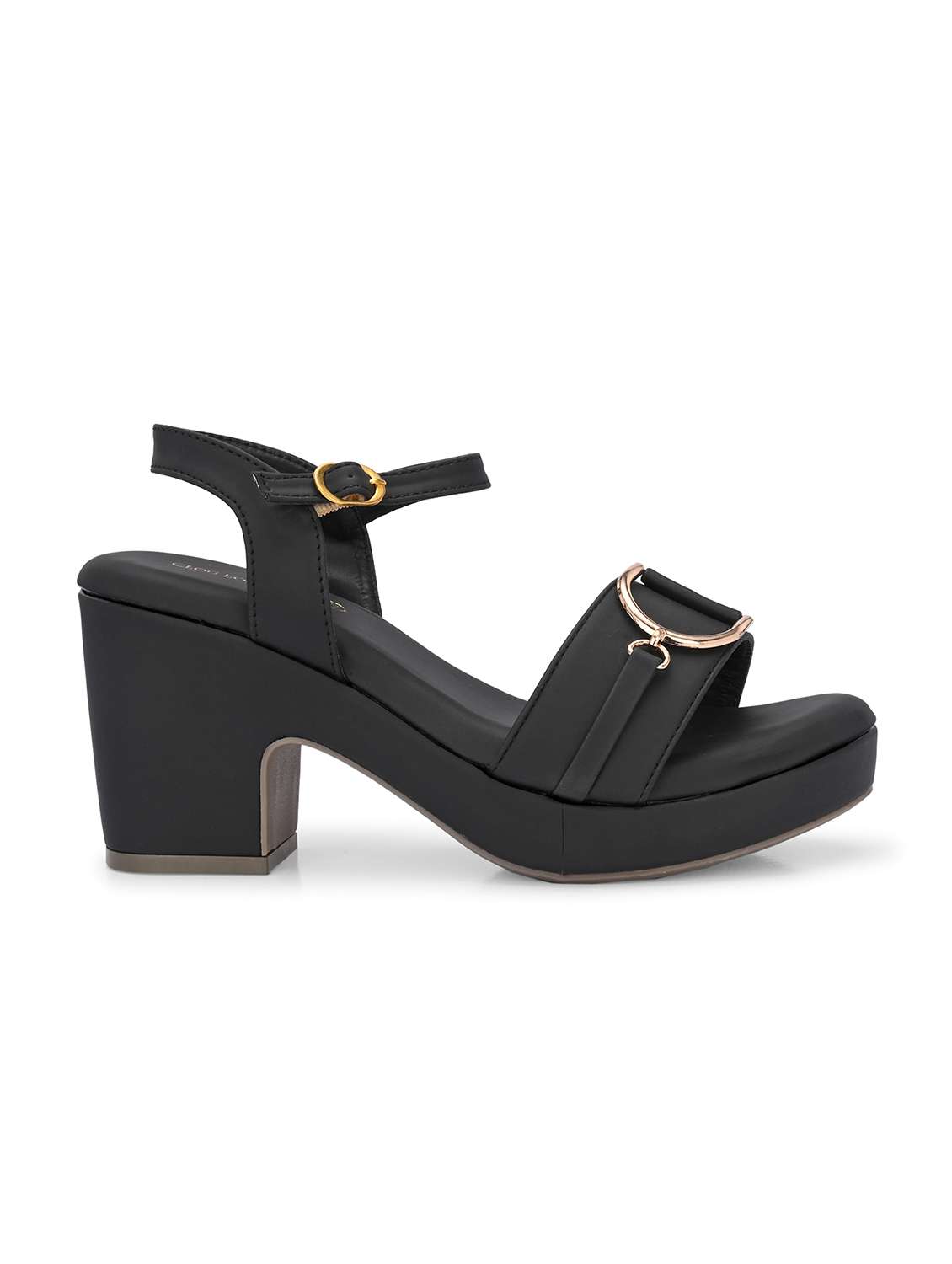 women black ankle strap sandal - 21845512 -  Standard Image - 3