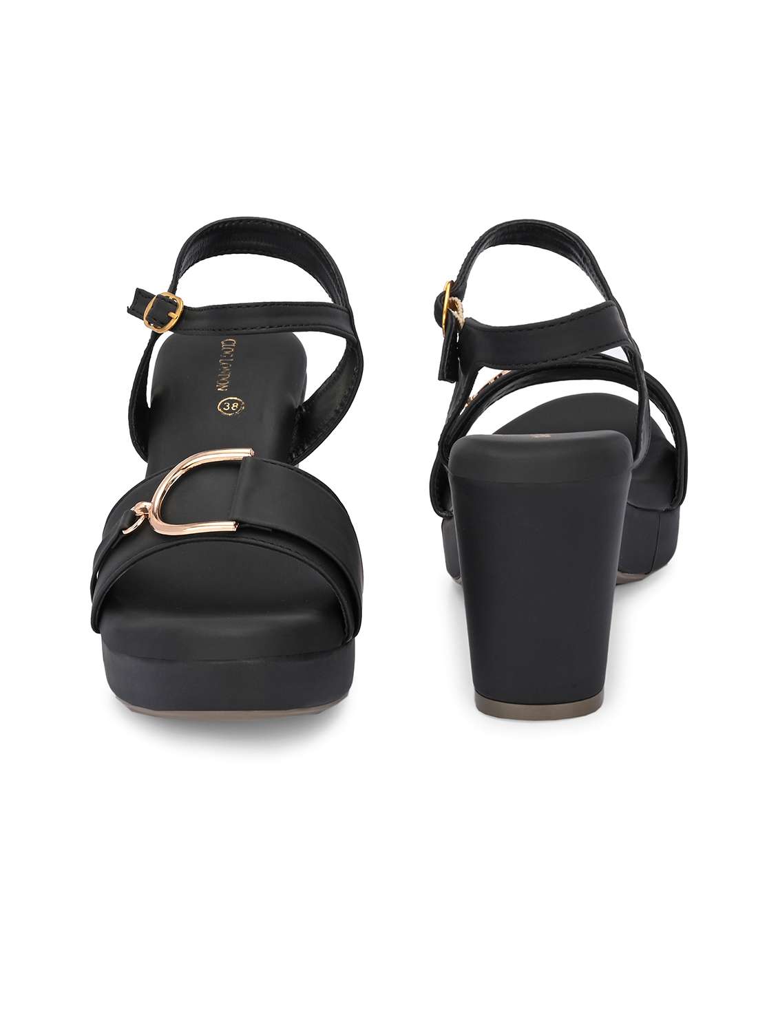 women black ankle strap sandal - 21845512 -  Standard Image - 5