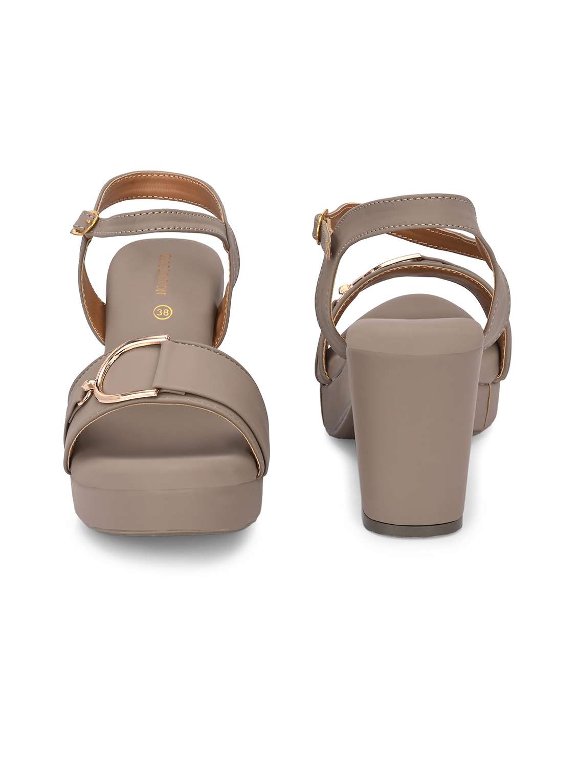 women grey ankle strap sandal - 21845513 -  Standard Image - 5