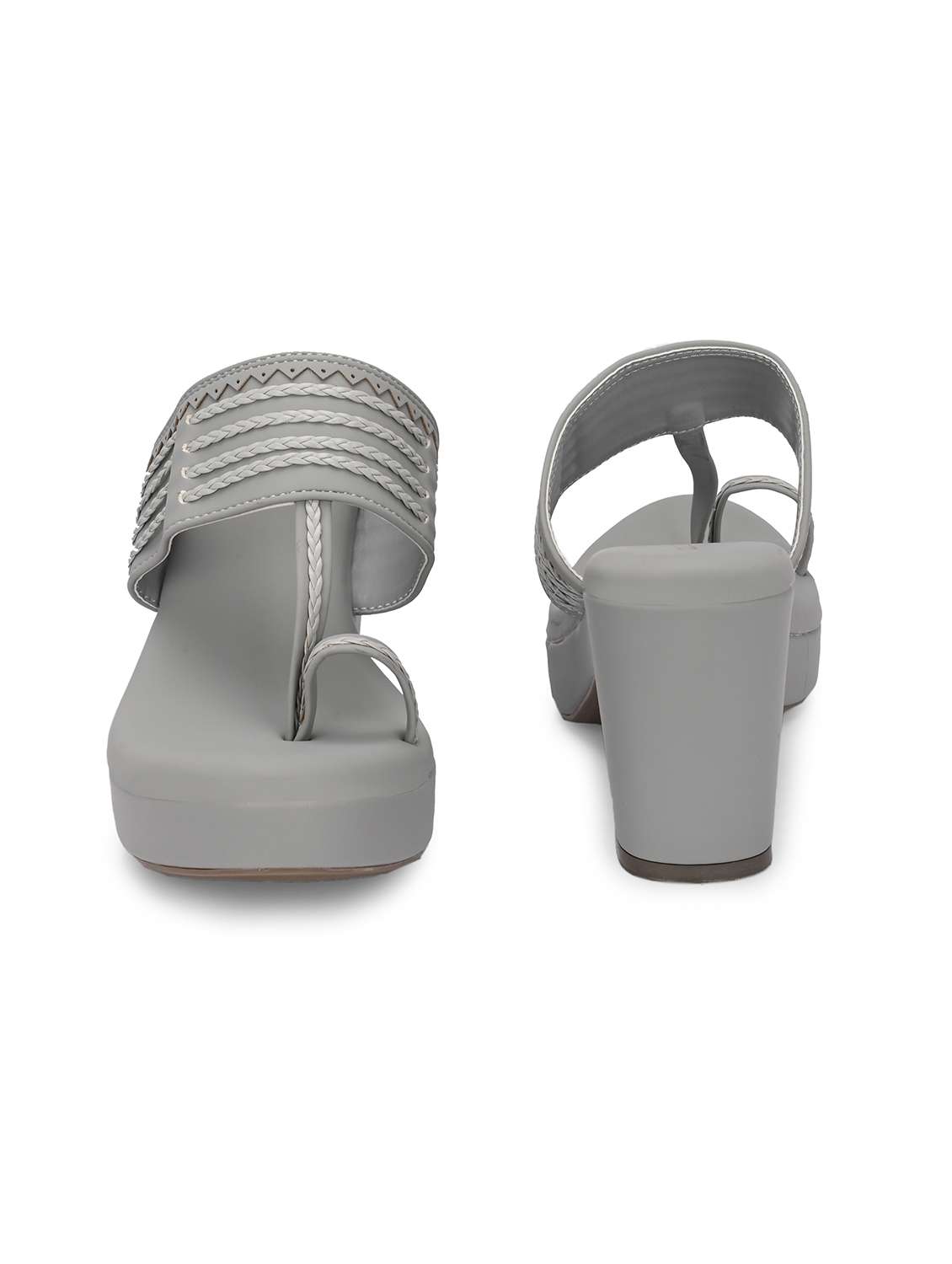 women grey one toe sandal - 21845514 -  Standard Image - 5