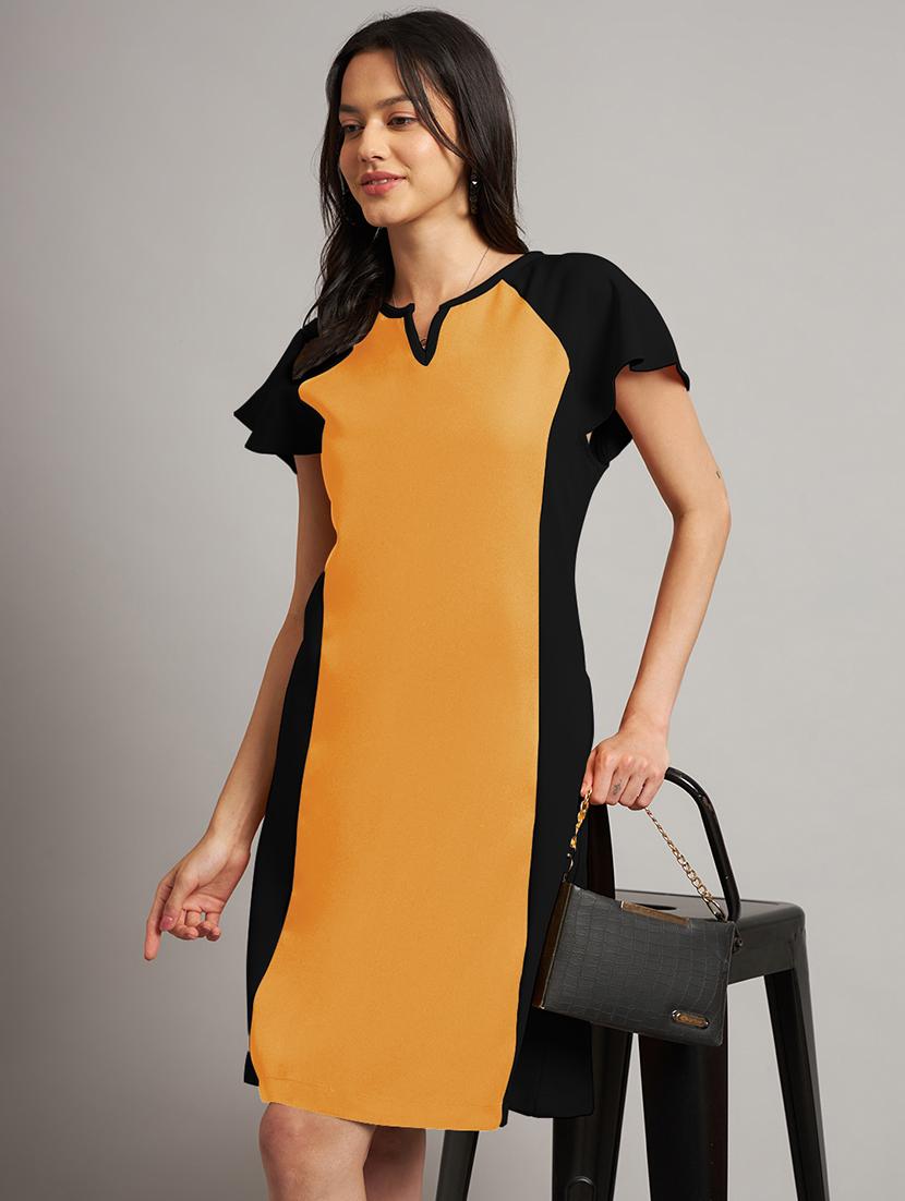 women color blocked a-line dress - 21851382 - Zoom Image - 0