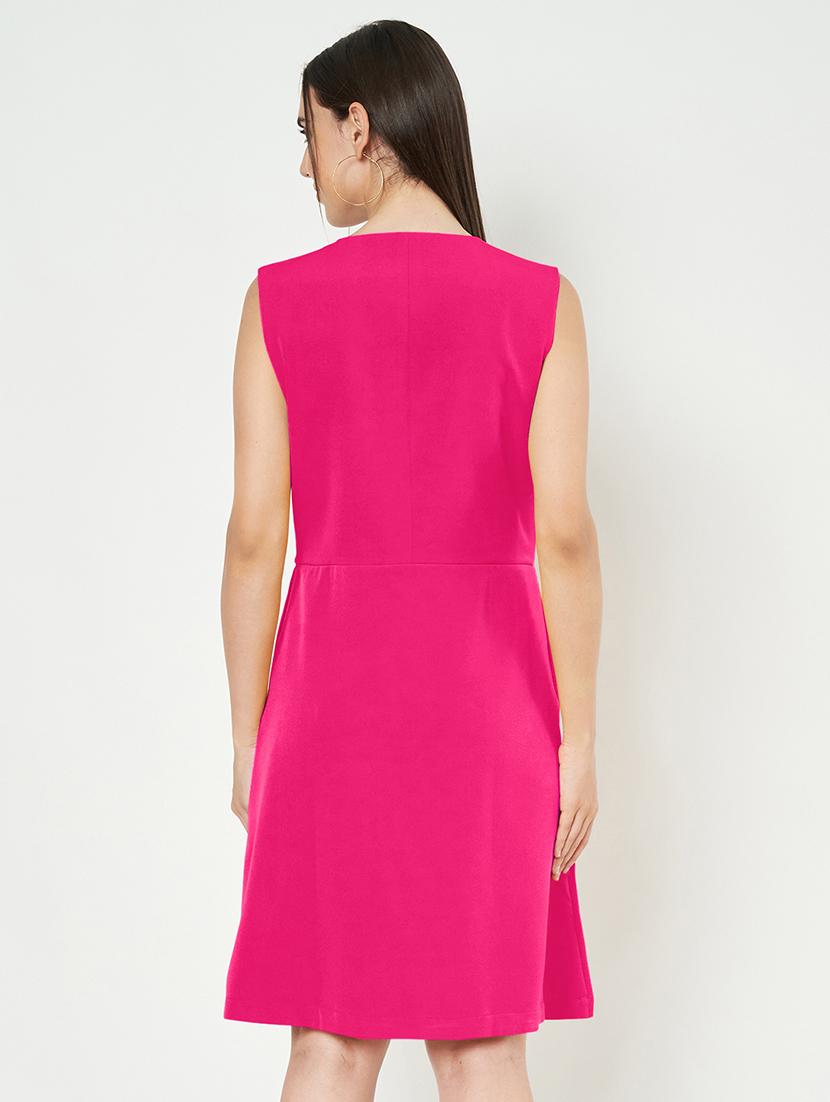 women color blocked sleeveless a-line dress - 21851408 - Standard Image - 5