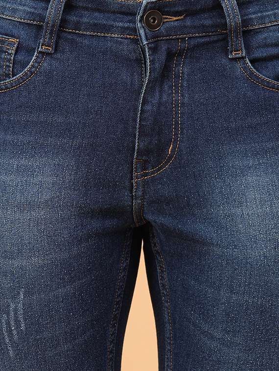 men blue mid rise ankle length denim jean - 21853423 - Standard Image - 3