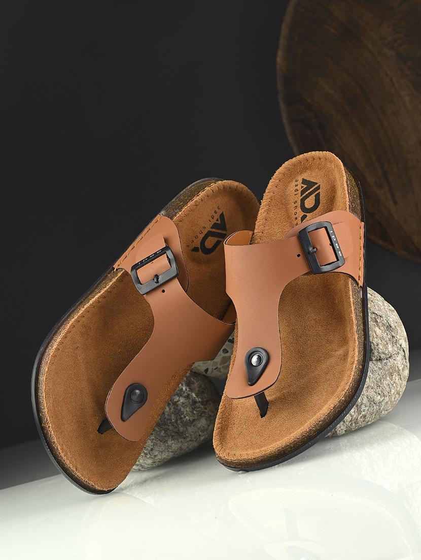 men tan toe separator sandal - 21853596 -  Zoom Image - 0