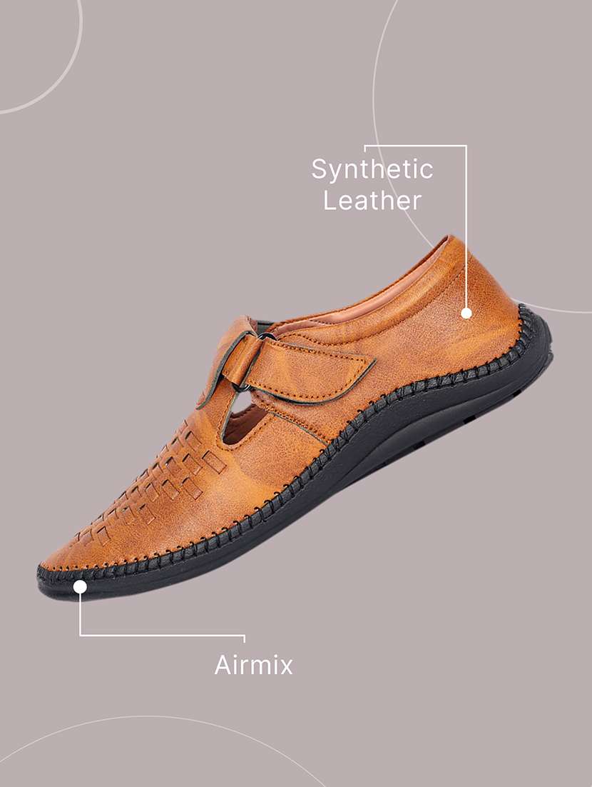 men tan slip on sandal - 21853608 -  Standard Image - 3